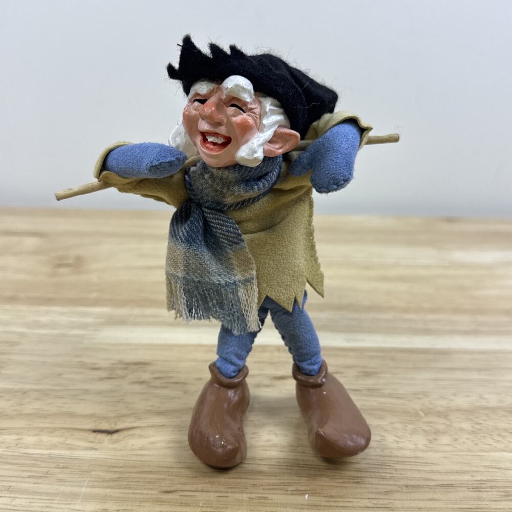 Vintage SIMPICH Elf “Gumigrin” Collectible Doll Figurine Holiday Decor 6”